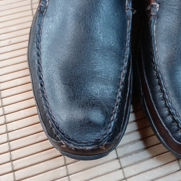 Allen Edmonds "Boulder" men's two tone brown\black leather loafer. Sz 12AAA. 98p - Picture 4 of 11